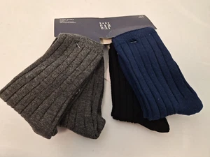 babyGap Toddler Size 4-5 Boys Crew Socks 4-Pack NWT Gray/Black/Navy Gap - Picture 1 of 2