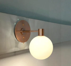 Italian raw brass stilnovo style wall lamp - Mid century light - wall sconce - Picture 1 of 7