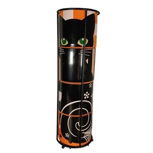 Temp-Tations Halloween Cat Stackable Coffee Mugs Set Of 4 With Metal Stand - Bla - Picture 1 of 17
