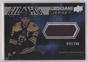 2021-22 SPx UD Black Obsidian Jersey /249 Patrice Bergeron #OJ-PB