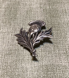 Vintage Danecraft Sterling Silver Scottish Thistle Flower Pin/Brooch - Picture 1 of 5