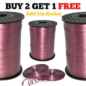BALLOON CURLING RIBBONS DECOR STRING 50M PLAIN RIBBON PARTY GIFT BIRTHDAY HELIUM - Picture 1 of 47