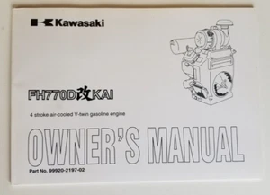 Kawasaki FH770D KAI Owner's Manual : 99920-2197-02 September 2006 - Picture 1 of 3