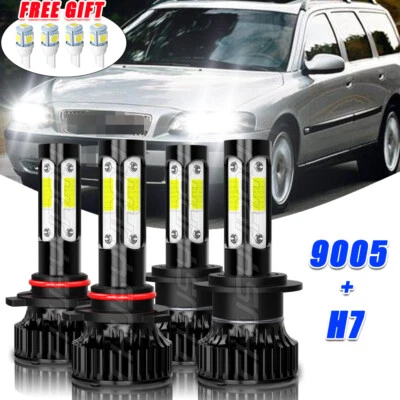 Kits de bombillas LED Combo 9005 H7 6000K blancas para Volvo S60 V70 2001-2004 Foto 1 de 4