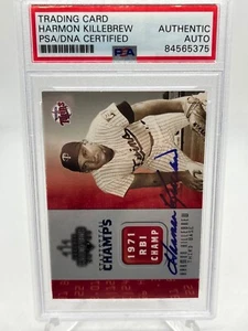 Harmon Killebrew Twins 2003 Donruss Champions signed Autogramm PSA DNA - Bild 1 von 2