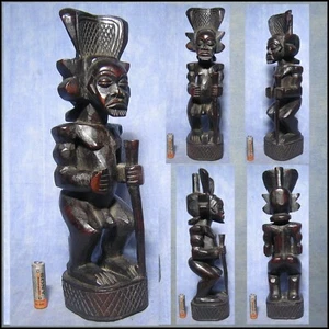 CHIBINDA Chokwe AFRICANTIC art africain statue africaine afrikanische Kunst - Picture 1 of 6