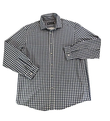 Banded Stretch Shirt Button-up Long Sleeve Casual Office Men's Large Hunting - Image 1 of 4