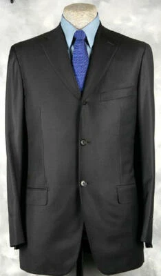 ©¿©¬EXCELENTE_NUEVO CON ETIQUETAS_$3241 ISAIA HECHO A MANO_SUPER 150s_ABRIGO_DEPORTIVO_NEGRO 47-8R-L 12046 Foto 1 de 4