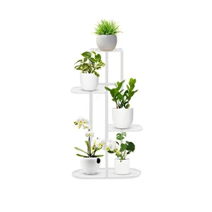 4-Tier Metal Plant Stand Display Shelf Rack Indoor Flower Pot Holder Decor White - Picture 1 of 7