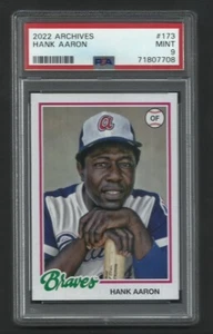 PSA 9 NEUWERTIG HANK AARON 2022 TOPPS ARCHIV #173 - Bild 1 von 1