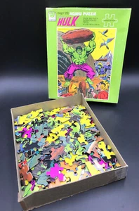Vintage INCREDIBLE HULK JIGSAW PUZZLE Whitman 1976 Over 200 Pieces COMPLETE!  - Picture 1 of 12