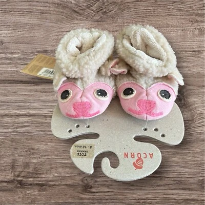 Zapatillas bebé bellota bebé tots rosa cordero forradas de piel NUEVAS 6-12 meses Foto 1 de 4