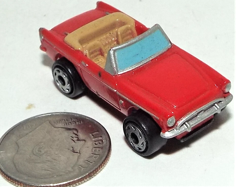 Small Micro Machine Plastic Sunbeam Alpine Convertible  Sports Car in Red  - Image 1 of 3