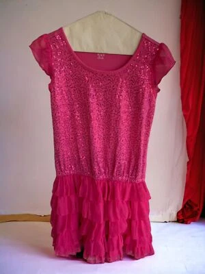 Vestido tutú rosa The Childrens Place niñas manga acampanada volantes falda 14 Foto 1 de 4