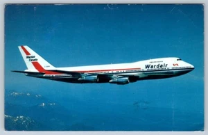 Postal cromada Wardair Canada, Boeing 747, vintage 1975 - Imagen 1 de 2