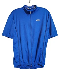 Biemme Short Sleeve Blue Cycling Jersey Cool Max Made In Italy Men's L - Picture 1 of 5