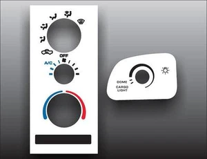 White Heater Control Overlay for 1994-1997 Dodge Ram AC Selector - Picture 1 of 1