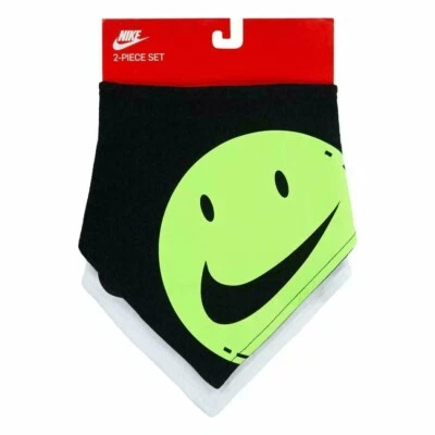 Baberos Nike Smiley Face Bandana para bebé niño (paquete de 2) Foto 1 de 2