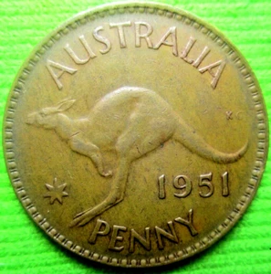 1951 AUSTRALIAN PENNY - # 8/4/24 - Picture 1 of 4