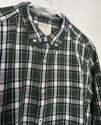 Camisa informal LIFE AFTER DENIM con botones talla XL verde a cuadros mangas largas Foto 1 de 3