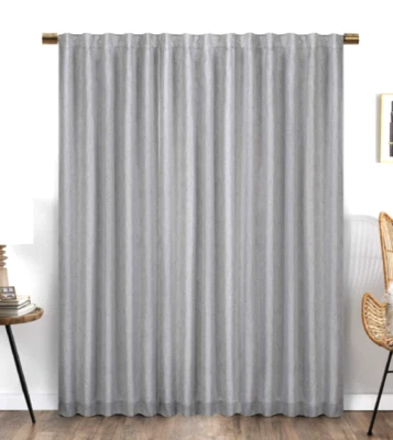 ECLIPSE Nora Solid GREY Black Out Curtain ( 1 ) 50"x 63" panel - Image 1 of 3