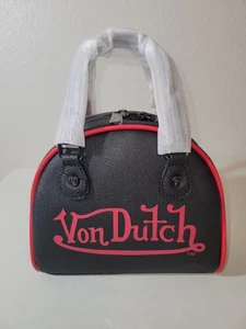 Von Dutch Racing inspirierte schwarz & rote Bowlingtasche - klein. Nagelneu  - Bild 1 von 7