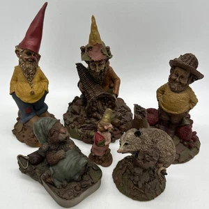 Vintage Tom Clark Gnomes Cairn Studios Signed Figurines Harvest Plenty Lot Of 6 - Picture 1 of 10