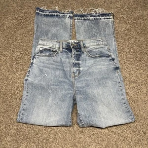Daze Split Hem 29 Women’s Denim Jeans Hippie Casual Boho Distressed High Rise - Picture 1 of 10