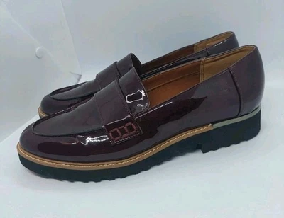 Mocasines Franco Sarto Coen suela cuero borgoña para mujer talla 8M Foto 1 de 4