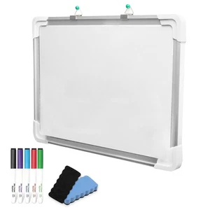 Tablero de borrado en seco para pared, pizarra blanca colgante de 15"x12" con tablero de regazo de doble cara - Imagen 1 de 7