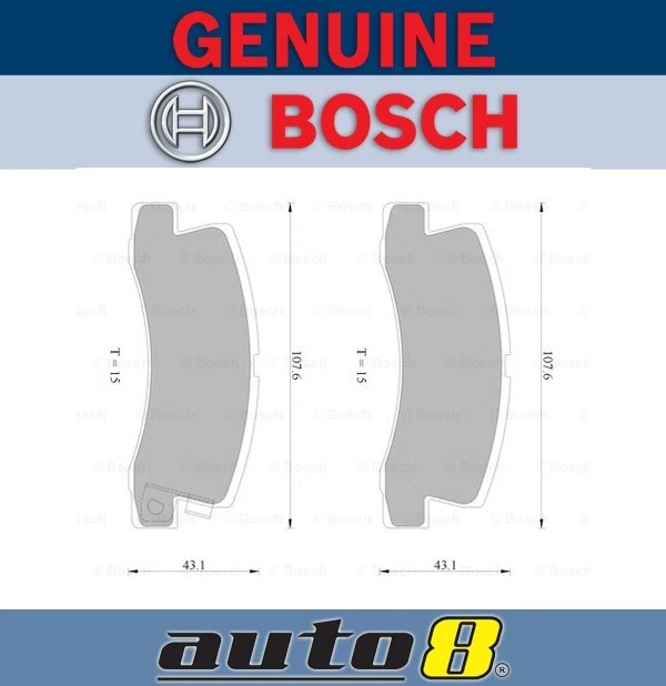 Bosch Rear Brake Pads for Toyota Camry / Vienta V1 2.2L Petrol 5SFE 1994 - 1995 - image 1 of 1