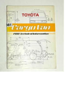 Toyota Cargo Van 1988 guía de información técnica manual de reparación de servicio de fábrica - Imagen 1 de 7