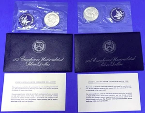 Lot of 2 US Mint Uncirculated Eisenhowser Silver Dollars 1973 S 1974 S - Picture 1 of 2