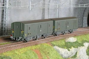 Models World 106 Set de 2 wagons fourgon 3 essieux, PLM, Dd2, Vert 301, ep.IIIc- - Picture 1 of 4