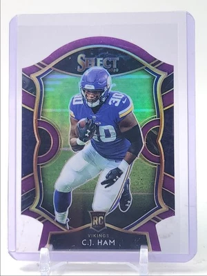 C.J. HAM 2020 SELECT CONCOURSE ROOKIE PURPLE PRIZM DIE CUT RC Q5818 - Image 1 of 2