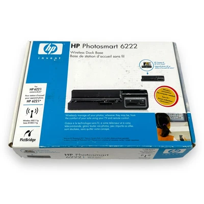 Base de base inalámbrica HP Photosmart 6222 para base de cámara HP 6221 USB SD tarjeta nueva Foto 1 de 4