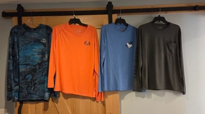 Lote de 4 Camisas de Pesca Talla S M y XL Realtree Salt Life Gráficos Manga Larga Foto 1 de 4