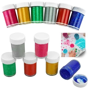 Abwaschbare Glitzer Farbflaschen verschiedene Farben schnelltrocknend Kinder Erwachsene Kunst Handwerk - Bild 1 von 30