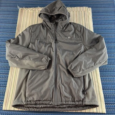 初学者夹克男式 XL 灰色风暴星连帽全拉链羊毛衬里口袋 — 第 1/4 张图片