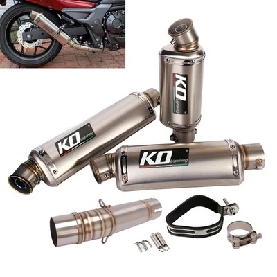 Tubo de enlace de escape de sistema medio con punta de silenciador para Honda NC700 NC750 hasta 2025 Foto 1 de 4