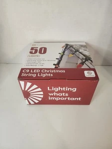 Brightown C9 LED Christmas String Lights 100 CT Green Wire - Picture 1 of 6