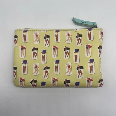 Bolso de Maquillaje Traje de Baño Ipsy Amarillo Bikini Patrón Playa Foto 1 de 4