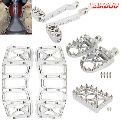 MX Style Foot Pegs Floorboard Shifter Lever Kit For Harley Softail Touring 88-25 Foto 1 de 4