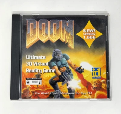 DOOM Shareware Version 1.666 (PC CD-ROM, 1993) Episode 1 Gold Medallion - Image 1 of 3