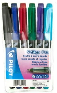 Pilot penna in fibra V Sign Pen, astuccio 6 - Foto 1 di 1