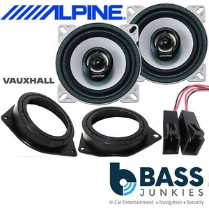 VAUXHALL CORSA D 06-14 Alpine 360 Watts 10cm 4" Rear Side Car Speakers Brackets - Picture 1 of 1