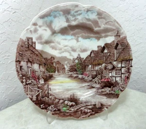 Olde English Countryside Johnson Bros 10in Dinner Plate Clock England - Picture 1 of 3