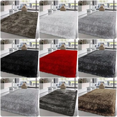 New Modern Sparkly Non-Slip NATTY Rugs Machine Washable Living Room Fireside Mat - Image 1 of 4