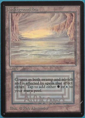 Underground Sea Beta NM ARTIST SIGNED Dual Land MAGIC MTG CARD (314094) ABUGames - Image 1 of 2