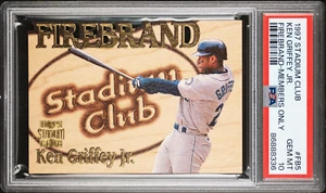 1997 Topps Stadium Club Firebrand Members Only #FB5 Ken Griffey Jr. HOF PSA 10 - Picture 1 of 4